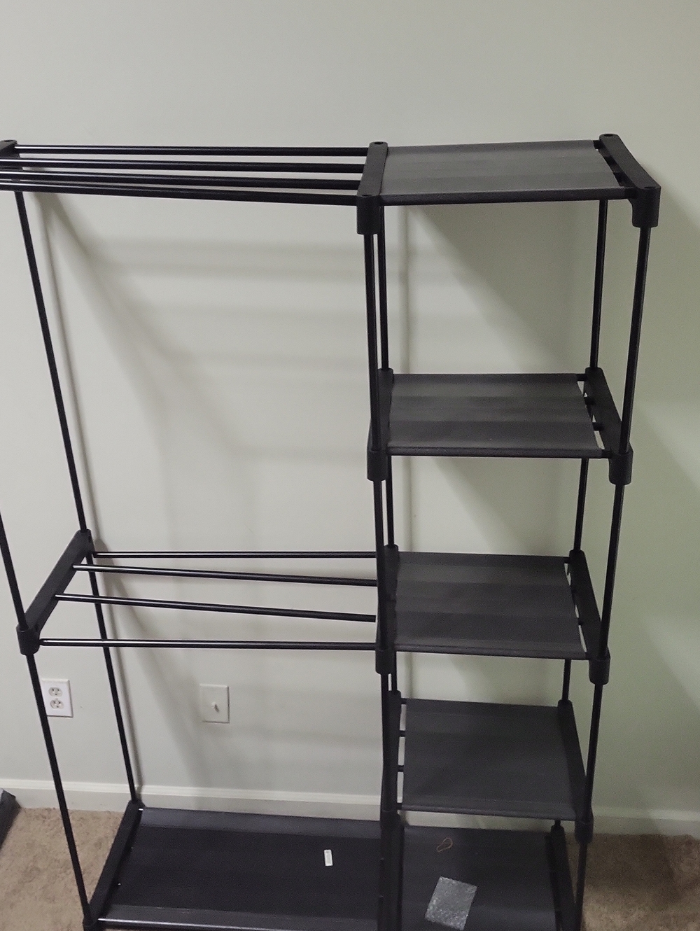 Black Modular Home Storage Organizer Shelf Unit